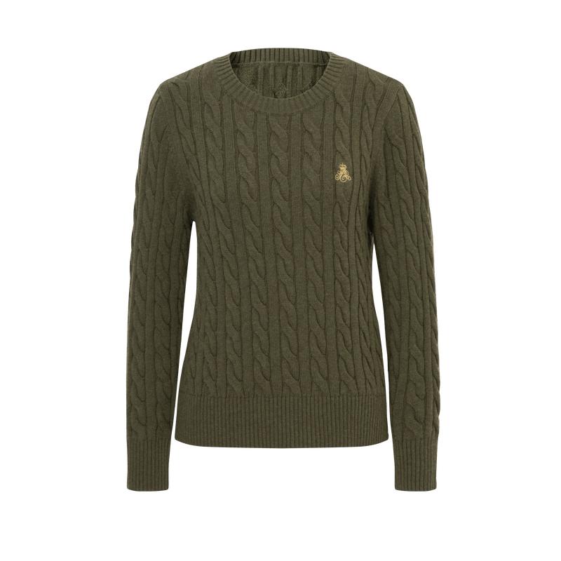 Scofield羊毛羊绒绞花针织衫