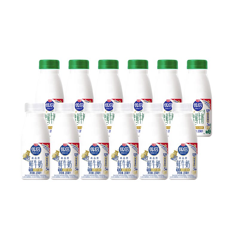 光明优倍鲜牛奶185ml*12瓶图片