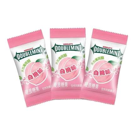 绿箭白桃味薄荷糖散装口气清新结婚喜糖商用招待前台批发