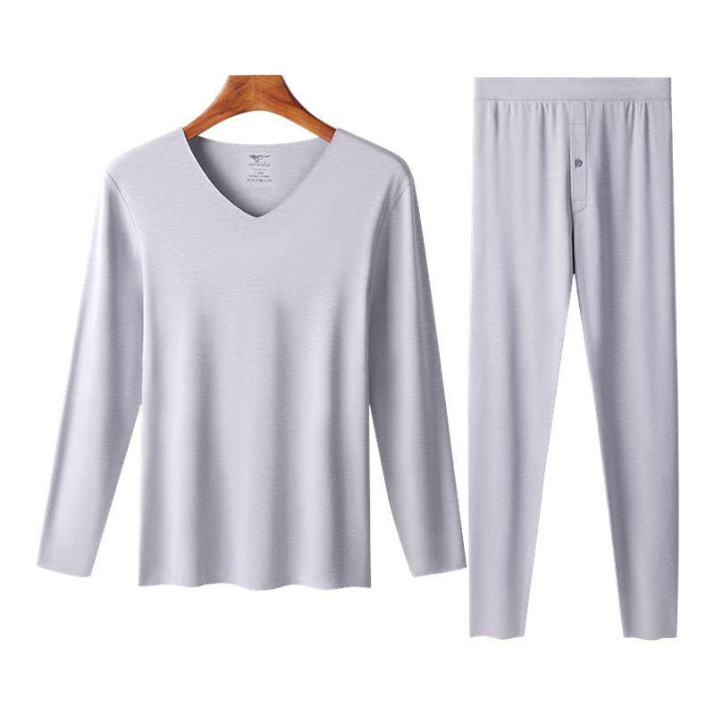 七匹狼德绒保暖内衣男士套装V领发热抑菌加厚秋衣秋裤白色打底衫,女士内衣/男士内衣/家居服,保暖上装,淘宝优惠券,粉丝福利购,淘宝优惠卷