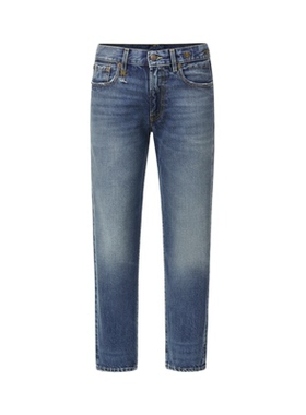 R13 ROMEO 女士长裤男友风靛蓝水洗修身直筒牛仔裤