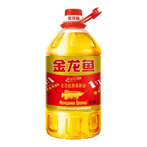 金龙鱼1比1黄金比例调和油2.7L家用厨房炒菜食用植物油桶装正品