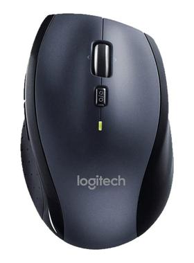 罗技M705无线激光鼠标优联2.4G家用电脑办公商务双模滚论便携小巧