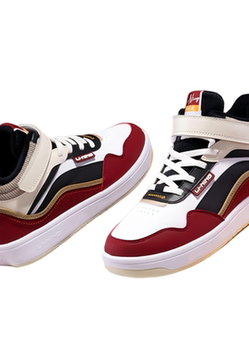 李宁马年新年款儿童高帮二棉鞋男童红色板鞋女大童过年红款运动鞋