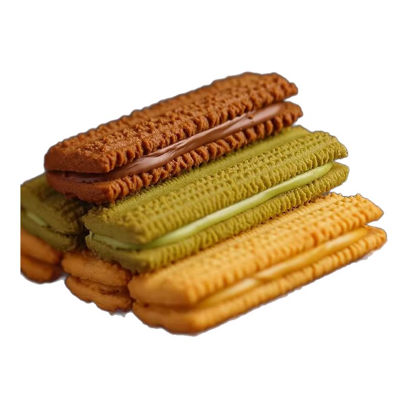 法丽兹曲奇饼干小包装抹茶芝士夹心巧克力味儿童休闲网红零食点心