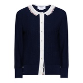 12期免息 BROWNE 冬季 新品 THOM 2026新品 女士羊毛蕾丝饰边开衫