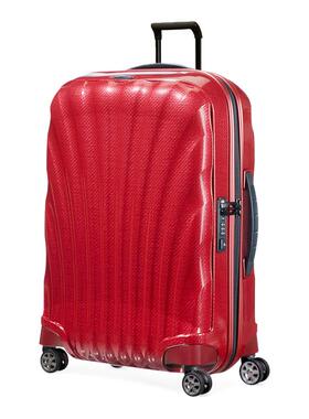 Samsonite新秀丽行李箱女男旅行箱贝壳拉杆箱密码箱登机箱红色CS2