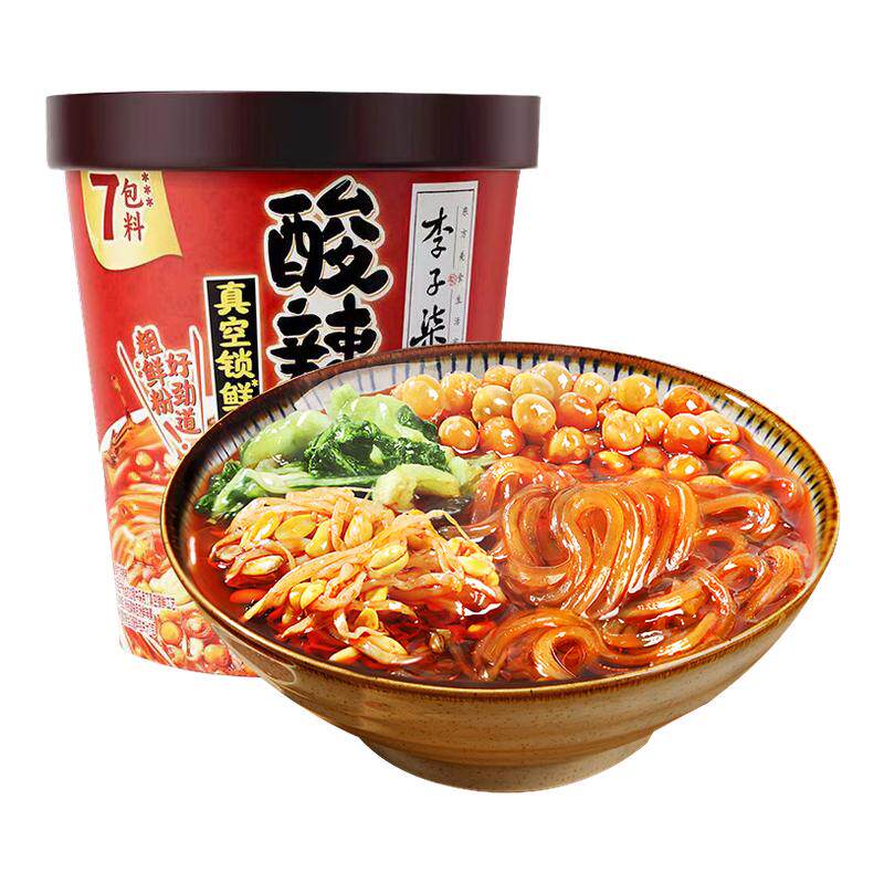 李子柒酸辣粉6桶装速方便食正宗重庆粉丝非油炸手工湿粉免煮冲泡