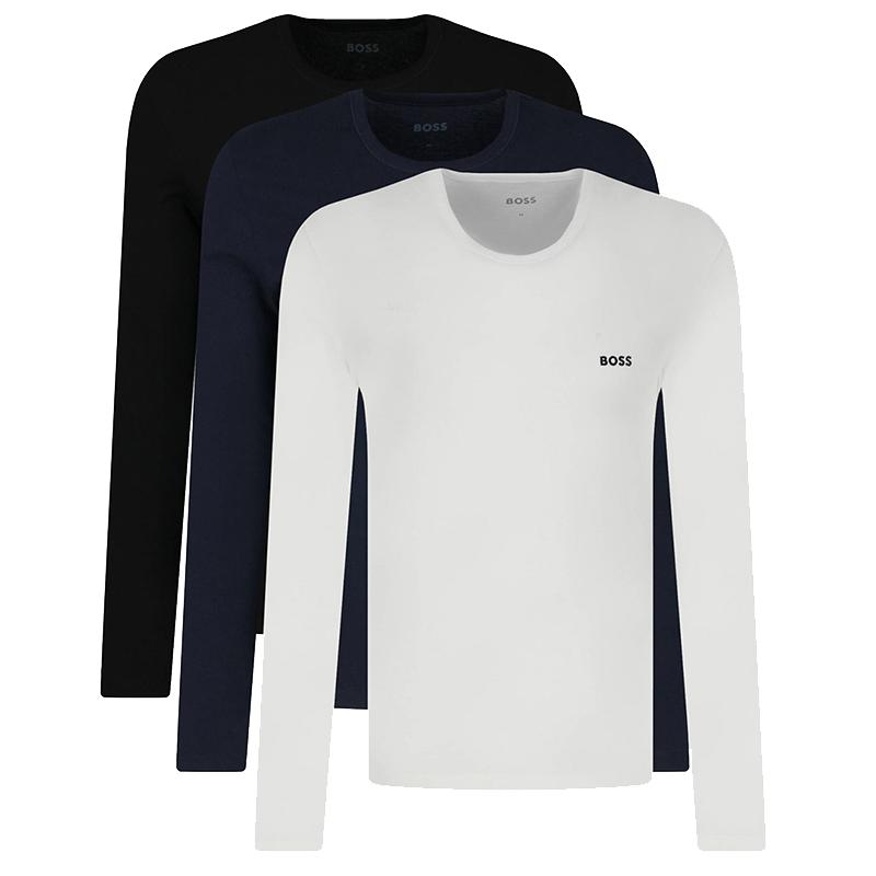 HugoBoss黑标男士圆领长袖T恤