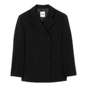 末6折SANDRO2025早秋新款 女装 法式 季 通勤黑色双排扣翻领西装 外套