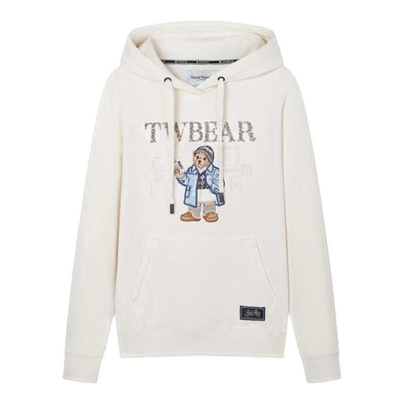 TeenieWeenie小熊奥莱女装秋季学院风索罗娜加绒连帽卫衣套头衫女