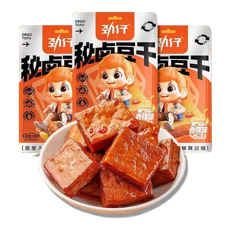 劲仔秘卤豆干108g袋装酱香味香辣味豆腐干馋嘴休闲零食品官方正品