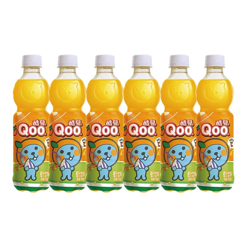 可口可乐酷儿橙汁450ml*6瓶童年果汁含维生素c橙味饮料包邮