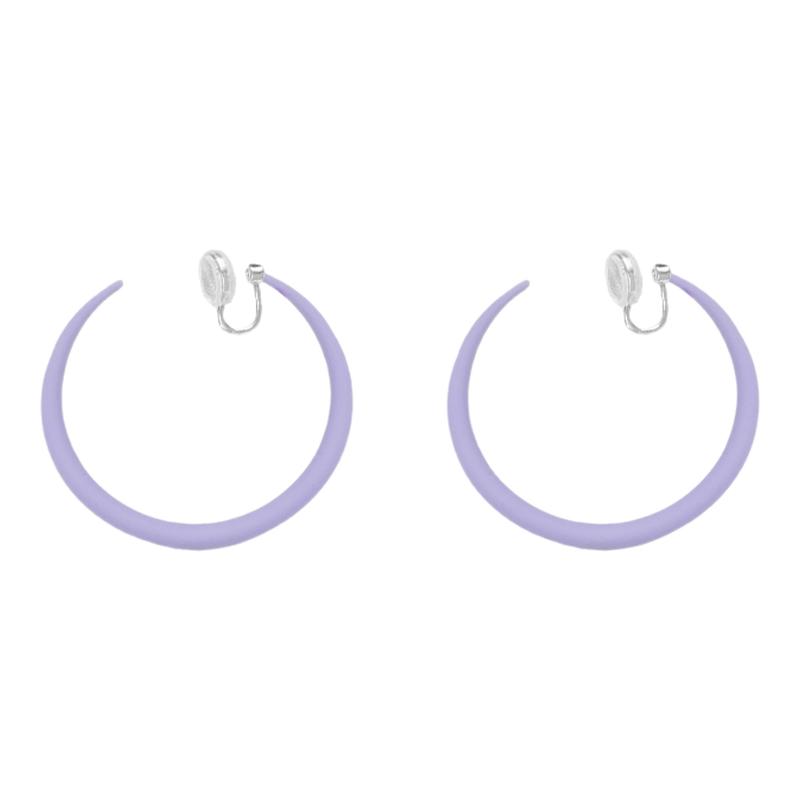 紫色圈圈蚊香盘耳夹无耳洞