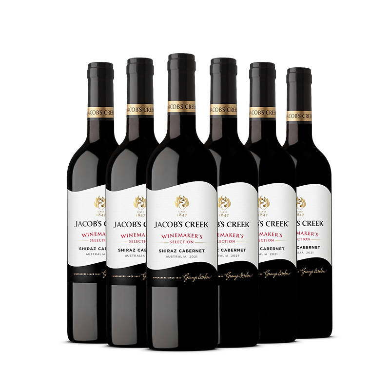 杰卡斯酿酒师西拉加本纳澳洲进口整箱红酒干红甜葡萄酒750ml*6支