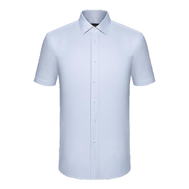 雅戈爾八字領短袖商務紳士襯衫