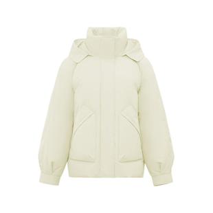 雪中飛春秋新款 大口袋保暖外套廓形 短款 羽絨服連帽女休閑時(shí)尚