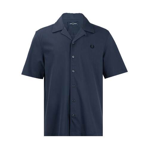 FREDPERRY全棉短袖衬衫男士