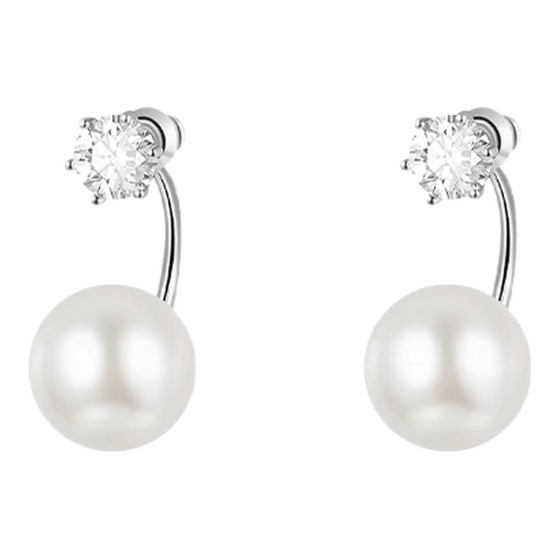 银色珍珠款耳环2025新款