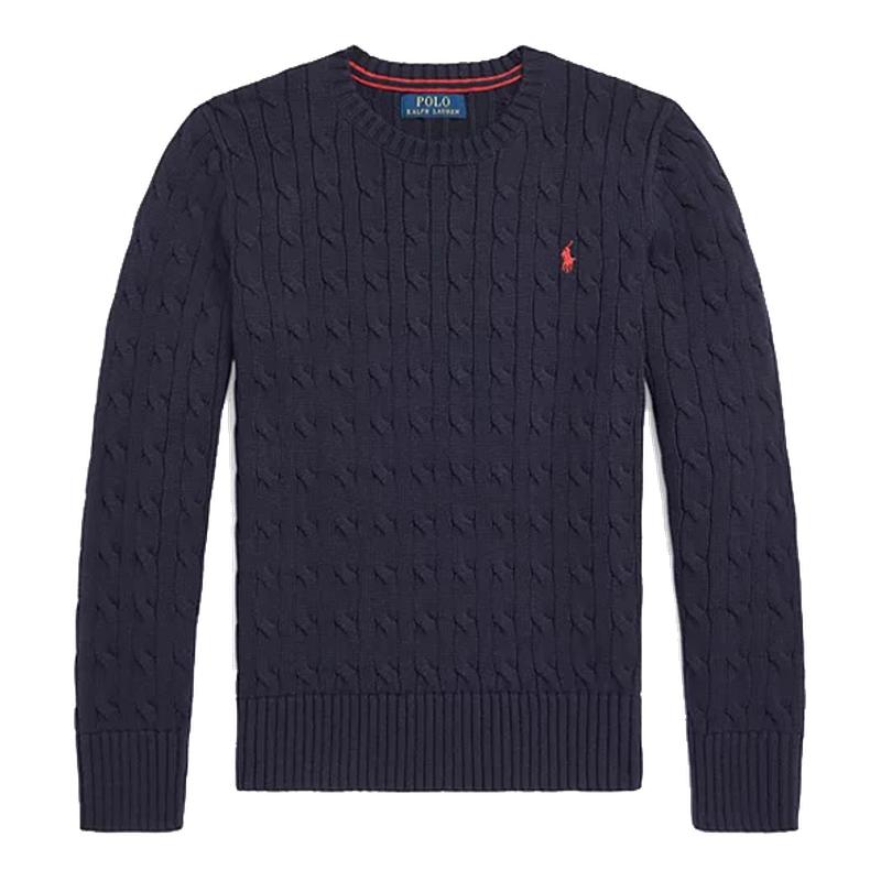 拉夫劳伦花编结棉针织衫毛衣