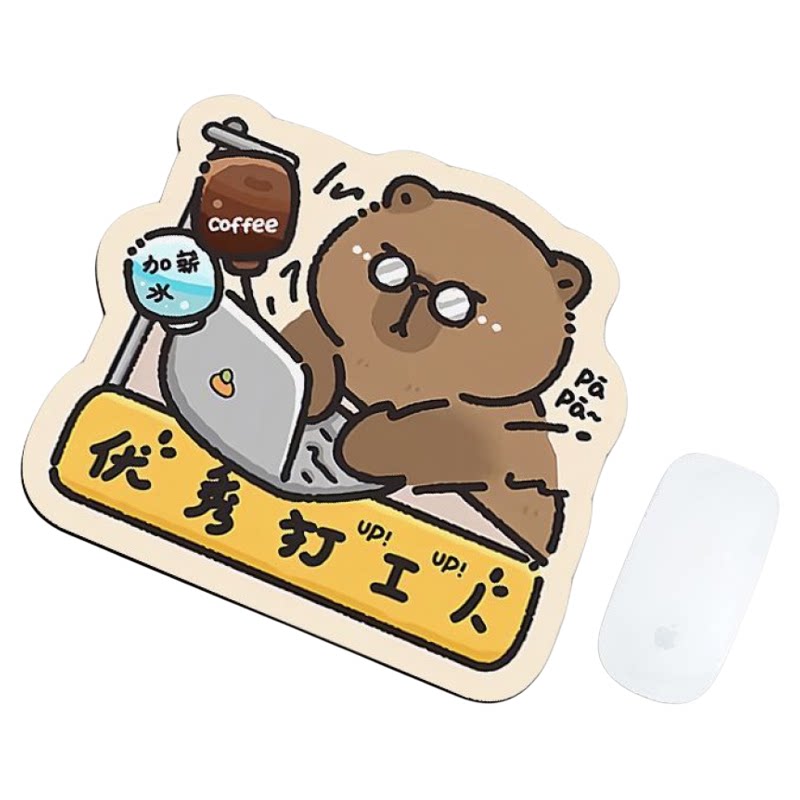 卡皮巴拉卡通鼠标垫异形橡胶垫创意个性办公游戏桌垫学生防滑流畅