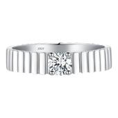 MODIAN摩典莫桑钻S925纯银中性复古戒指女欧美流行通勤chic风指环