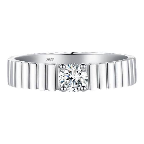 摩典莫桑钻S925纯银chic风戒指女