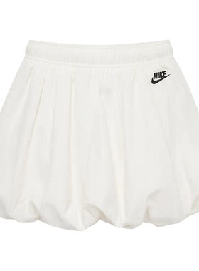 Nike耐克白色宽松花苞裙泡泡裙