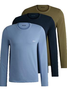 【打底三件套100%棉】BOSS博斯 男棉质打底长袖T恤
