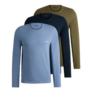 男棉质打底长袖 BOSS博斯 T恤 打底三件套100%棉