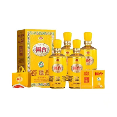 国台 琻酒 金蛇送福 酱香型白酒喜酒 拜访送礼 53度 500mL 4瓶