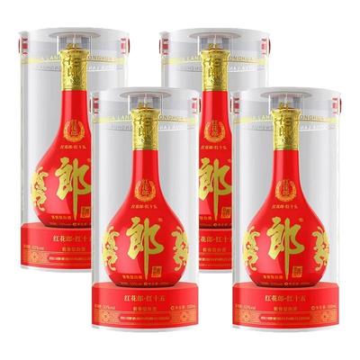 郎酒 红花郎十五（15）53度500ml*4瓶酱香型高档白酒送礼中秋
