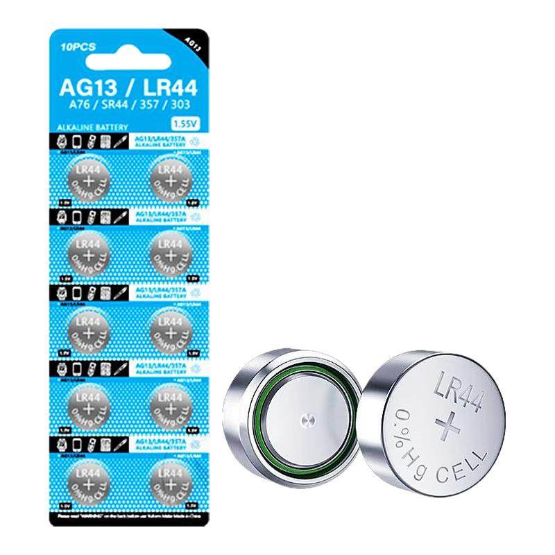 LR44纽扣电池AG13 L1154 A76 SR44 357A钮扣式电子手表计算机儿童玩具专用电池遥控器游标卡尺1.5V小粒圆形电