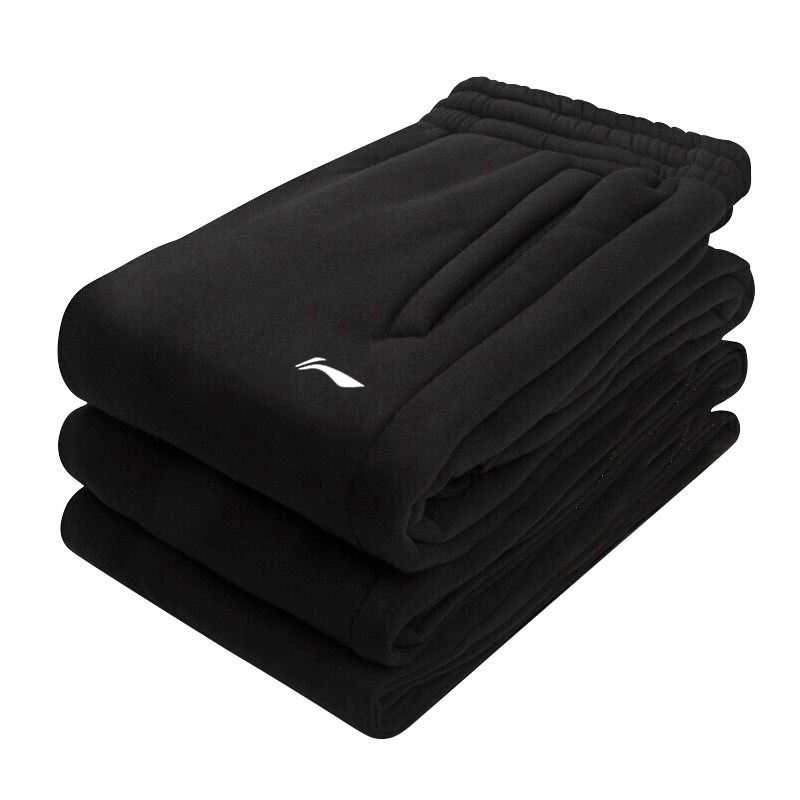 李宁加绒运动裤男士秋冬季2025新款直筒卫裤针织休闲保暖束脚裤子,运动服/休闲服装,运动长裤,淘宝优惠券,粉丝福利购,淘宝优惠卷