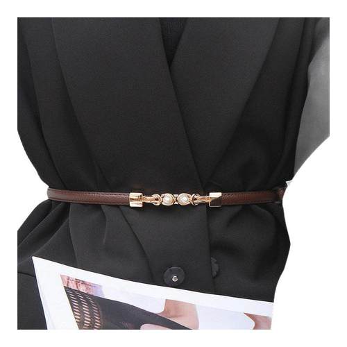 卡帝乐鳄鱼皮带女细腰带时尚装饰腰封皮带配连衣裙子收腰女士腰链