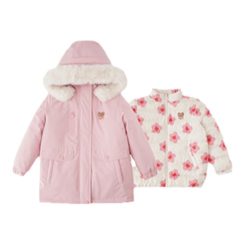 【三防】PawinPaw卡通小熊童装秋冬男女童一衣三穿羽绒服