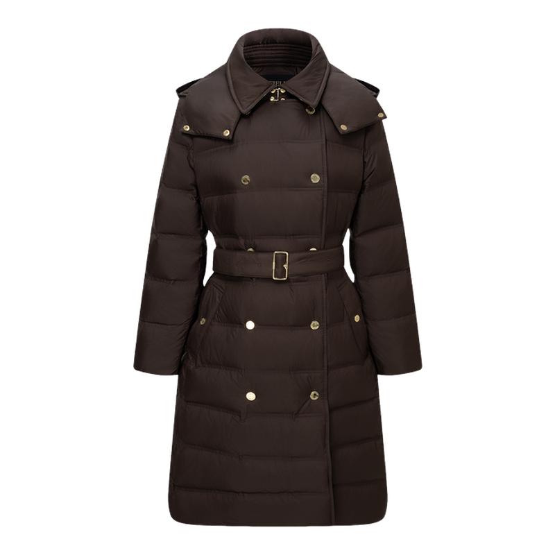 Scofield女装英伦双排扣羽绒服