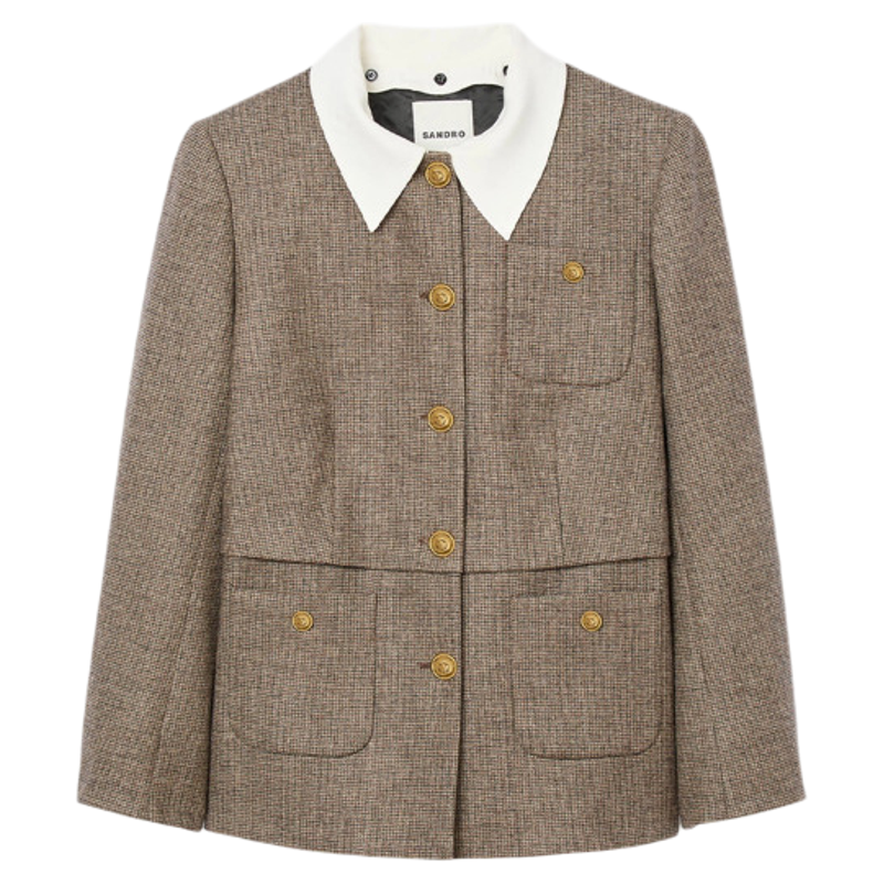 SANDRO女装可拆卸领外套