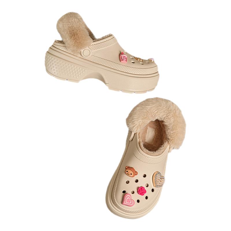 Crocs雪屋暖棉洞洞鞋女鞋