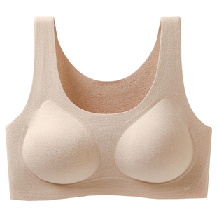 芬腾冬季 磨毛文胸罩 保暖内衣女显胸小无痕收副乳聚拢防下垂背心式