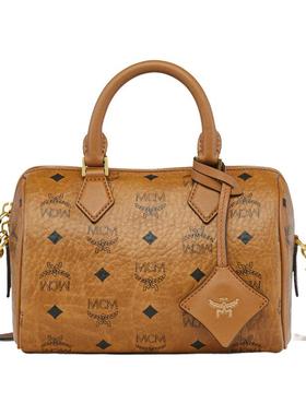 【新年礼物】MCM ELLA小号单肩波士顿包斜挎包手提包保龄球包女包