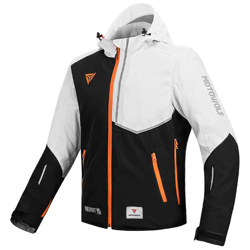 摩多狼冬季通勤机车防风衣赛车服摩托车骑行服防摔保暖骑士装备男