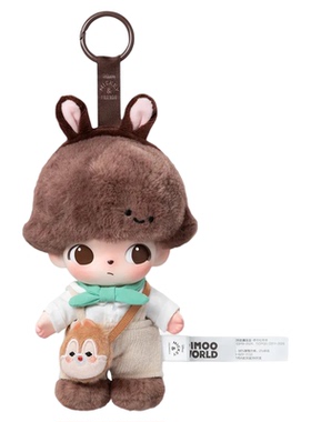 壹号POPMART泡泡玛特 DIMOO WORLD  迪士尼系列搪胶脸毛绒钥匙扣