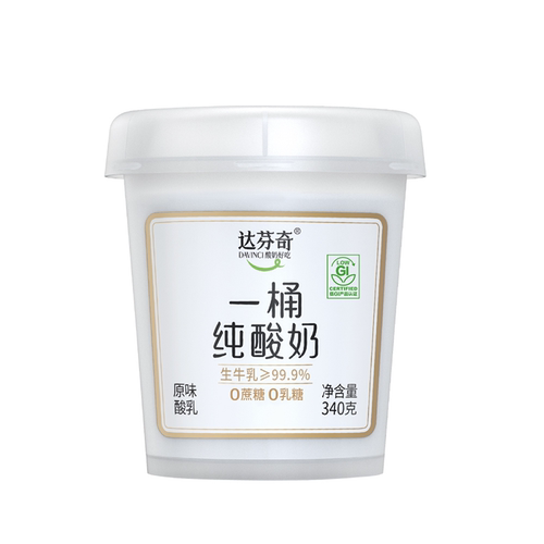 达芬奇一桶纯酸奶低GI酸奶0蔗糖