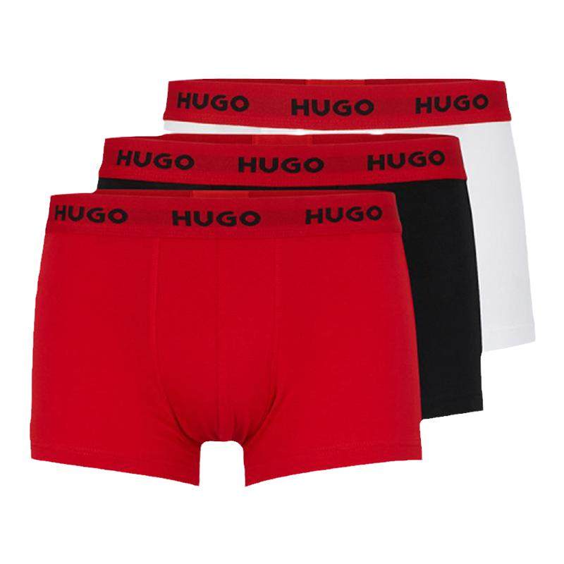 【95%棉 三件装】HUGO雨果 男士裤腰弹力棉质短裤三条装,女士内衣/男士内衣/家居服,平角裤,淘宝优惠券,粉丝福利购,淘宝优惠卷