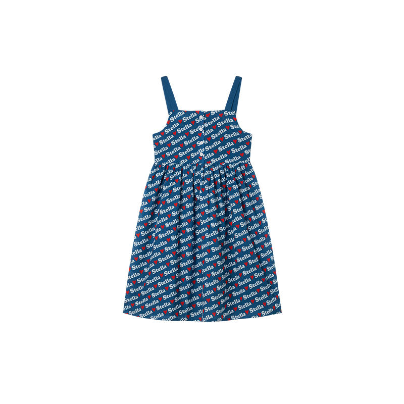 StellaMcCartney字母印花吊带裙