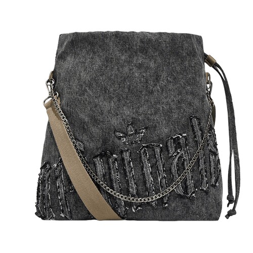 adidas阿迪达斯三叶草女复古水洗牛仔布单肩拎包斜挎包 KX0560