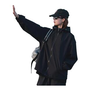 夹克女士户外露营登山服PC 连帽防泼水工装 雪中飞外套女26新款 春装