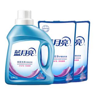 蓝月亮深层洁净护理洗衣液护衣护色薰衣草香补充装500g袋装低泡