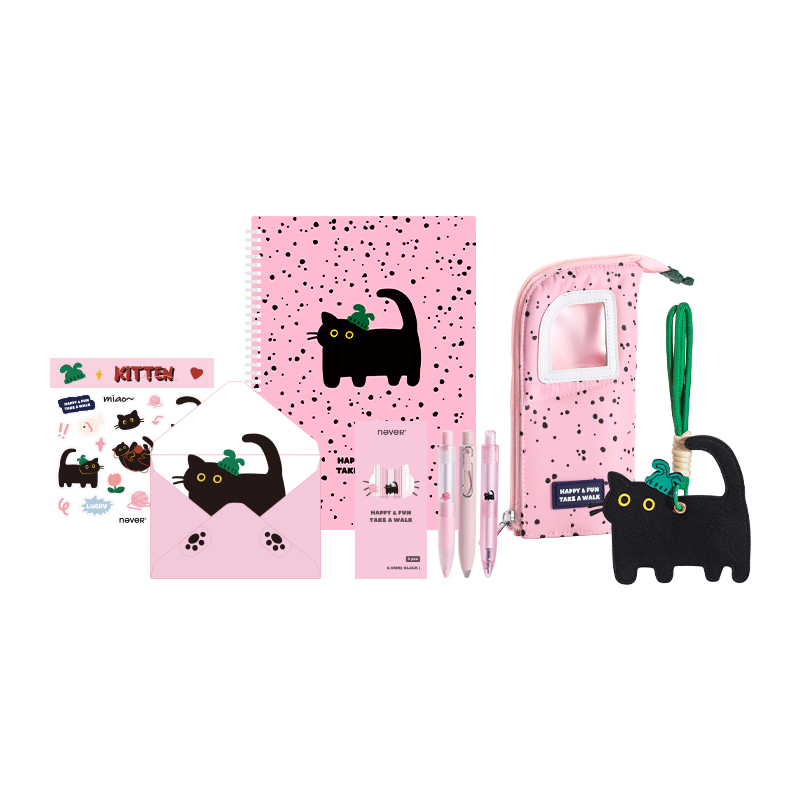 never毛线小猫文具礼盒套装